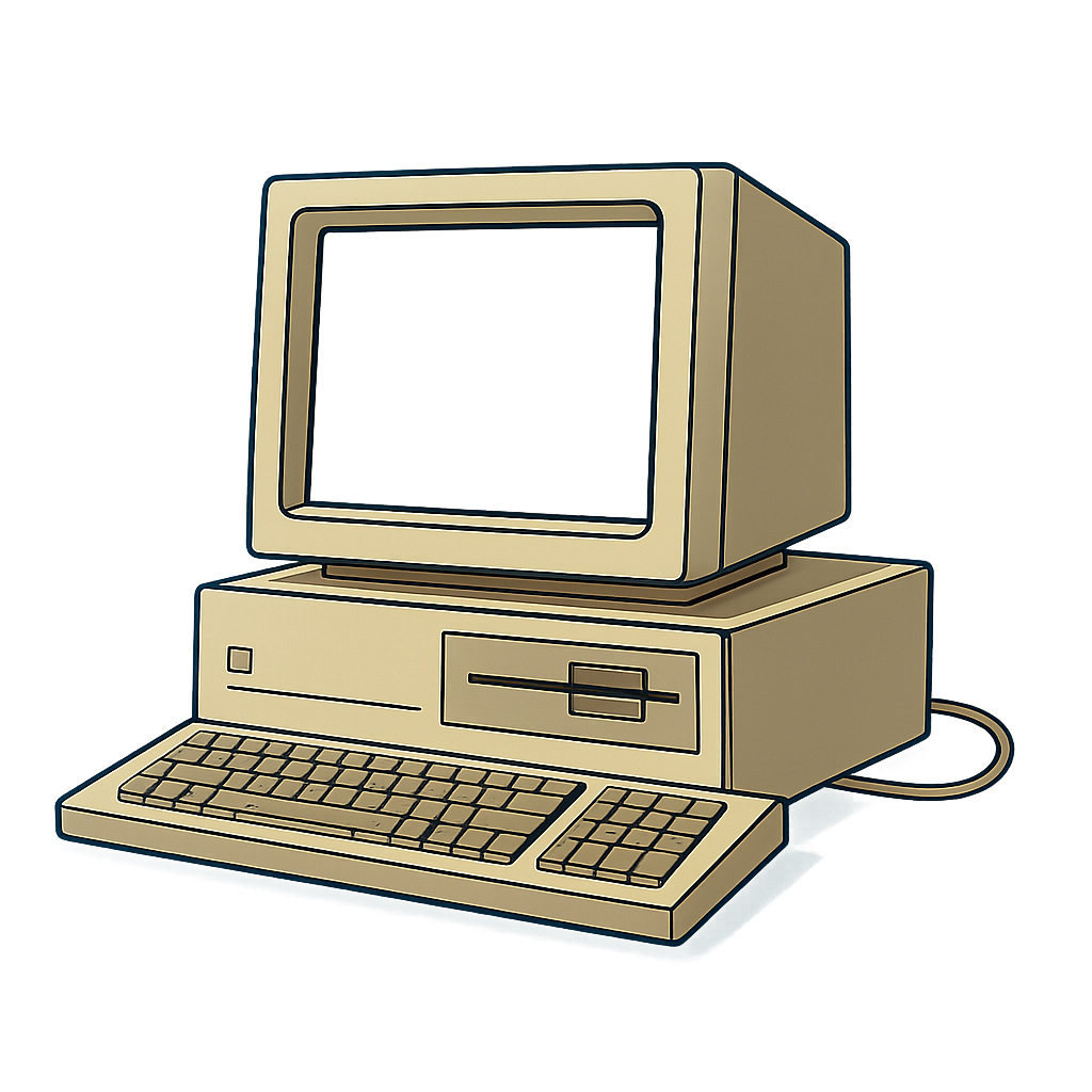 Retro computer workstation